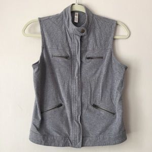 Grey moto-style vest EUC size S/P